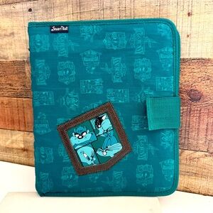 Vintage Y2K Warner Bros. Looney Tunes Green Stuart Hall Nylon 3 Ring Binder